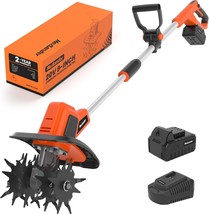 Maxlander 20V Cordless Tiller Cultivator, 9-Inch Electric Garden Tiller ... - $168.99