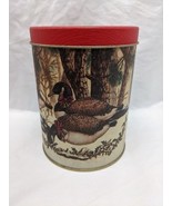 Vintage Winter Holiday Goose Tin 4&quot; X 6&quot; - $19.25
