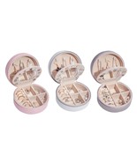 Anyhouz Jewelry Box Double Layer Round Leather Accessories Organizer - €38,57 EUR