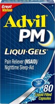 Advil PM Liqui-Gels Pain Reliever and Nighttime Sleep Aid, Pain Medicine with Ib - £23.16 GBP