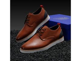 Mens Tayno Dressy oxford Sneaker Soft Leather Comfortable Cushion Breezy Cognac image 11