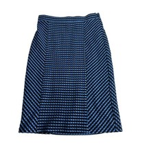 ANTHROPOLOGIE Maeve Textured Indigo Blue Stretch Polka Dot Pencil Skirt ... - $19.79