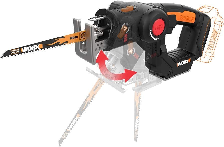 WORX WX550L.9 20V Power Share Axis Cordless Reciprocating & Jig Saw (Tool Only) - $89.99