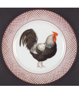 Haldon Group Devonshire Rooster Dinner 10.25&quot; Plate Blk Green White Red ... - $23.00