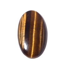 65.3 Cts Natural Golden Tigers Eye Cabochon Oval Loose Stone for Jewelry Making - £10.93 GBP