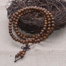 Yanqi 6-20mm wood sandalwood prayer beads elastic bracelet men jewelry Authentic - £9.50 GBP