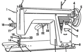 Model 230 sewing machine manual instruction Push-O-Matic Enlarged Hard Copy - $12.99