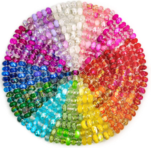 Cludoo Large Hole Glass Beads for Jewelry Making, 224PCS European Beads Bulk Mix - £21.88 GBP