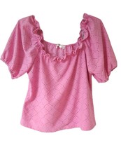 Melograno Rico Women&#39;s Pink Top Short Sleeve T-shirt Size M Round Neck - £39.50 GBP