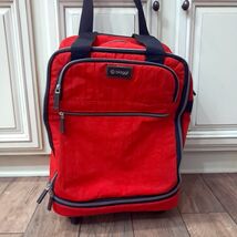 Biaggi Rolling Red Spinner Carry-On Duffle bag luggage foldable Microfol... - $50.00