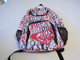 Roxy pink black LOGO NWT NEW Girls juniors book bag back pack bookbag surf skate - £20.56 GBP