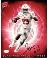JONATHAN TAYLOR Autograph SIGNED Wisconsin BADGERS 8x10 PHOTO JSA CERTIFIED - $79.99