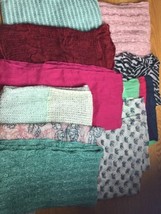Lot 10 Infinity Scarves  Various Seasons Colors Textures - £23.48 GBP
