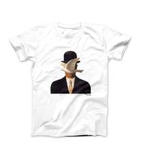 Rene Magritte Man In Bowler Hat With Dove (1964) Art T-shirt - $28.00+