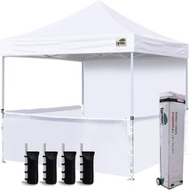 Eurmax 10&#39;x10&#39; Ez Pop-up Booth Canopy Tent Commercial Instant Canopies, White - £236.48 GBP