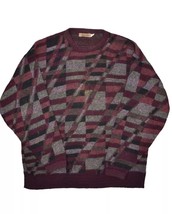 Vintage Jantzen Sweater Mens 2XL Tall Crewneck Geometric Pattern Made in USA - £19.62 GBP
