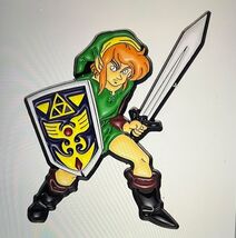 Nintendo Legend of Zelda Link Enamel Lapel Pin with Sword and Shield - $14.84