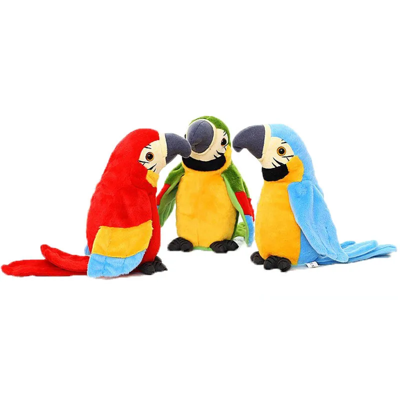 Children Electric Plush Toys Can Learn To Talk Parrot Fan Wings Repeat Reading - £15.74 GBP