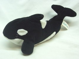 Vintage Sea World Nice Shamu Killer Whale B EAN Bag 9&quot; Stuffed Animal Toy - £11.64 GBP