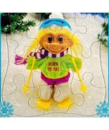 1992 Trolls Russ Golden Puzzle Vintage Frame Tray Winter Skiing 12 Pcs G... - $564.51 MXN