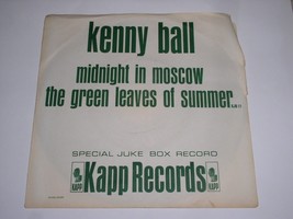 Kenny Ball Midnight In Moscow Promotional 45 RPM Picture Sleeve Kapp Label - $49.99