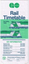Go Rail Service Timetable April 1985 - $2.16