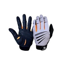 Bionic Men&#39;s Cross-Training Full Finger Gloves, Gray/Orange, Medium  - £45.91 GBP