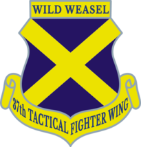 7&quot; 37th Tactical Fighter Wing wild weasel sticker decal usa made - £23.62 GBP