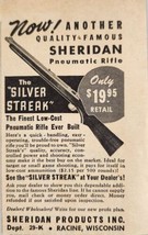 1949 Print Ad Sheridan Pneumatic Rifles Silver Streak Racine,Wisconsin - £6.71 GBP