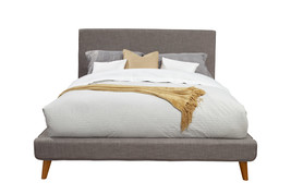 Lyra Standard King Upholstered Platform Bed, Dark Grey - $14,190.88 MXN
