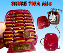 Vintage SHURE Crystal Mic Model 710A, 1950&#39;s Hand-Held, Blues Harmonica ... - $71.99