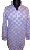 Juicy Couture Purple Check Long Sleeve Zip Sweatshirt Dress Size XL - $49.99