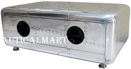 NauticalMart Vintage Coffee Table Aluminum Living Room Furniture-OfficeF... - $1,380.00