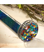 Kaleidoscope Green Blue Stained Glass Art J Devlin - $79.08