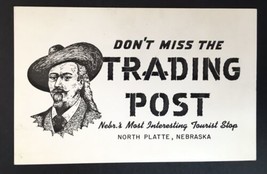 Vtg Original PC Don&#39;t Miss The trading Post North Platte Nebraska Tourist Shop - £3.91 GBP