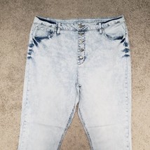 Blue Spice High Waist Skinny Women&#39;s Size 19 Acid Wash Blue Denim Jeans - £14.36 GBP