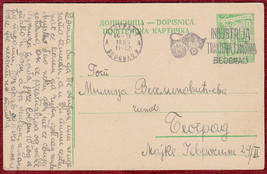 1955 Original Correspondence Stationery Card CDS Belgrade Zemun Yugoslavia - £12.10 GBP