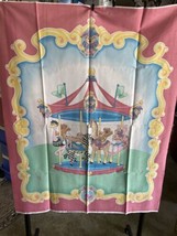 Teddy Bears Riding A Carousel Fabric Panel 1 Yard - £14.94 GBP