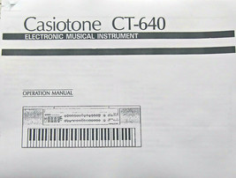 Owner&#39;s Manual Booklet for Casio CT-640 Casiotone Keyboard, Reproduction. - £12.38 GBP