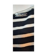 Calvin Klein Women&#39;s T Shirt Dress Black Striped Stretch Short Sleeve L - $17.72 CAD