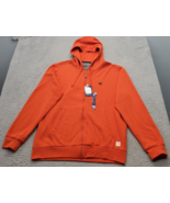 Chaps Hoodie Womens Large Orange Everyday Fleece Long Sleeve Hooded Full... - $26.36