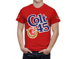 Colt 45 Beer Red T-Shirt, High Quality, Gift Beer Shirt - £25.47 GBP