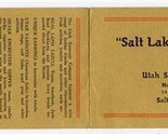 Salt Lake City in Brief Brochure Utah Souvenir Company 1930&#39;s - $17.82