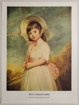 1949 Magazine Picture Painting of &quot;Miss Willoughby&quot; by George Romney 173... - £10.77 GBP