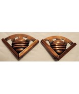 Copper Clip Earrings Art Deco Industrial Fan Shape Late 1950s  1&quot; x  1.5&quot; - $12.99