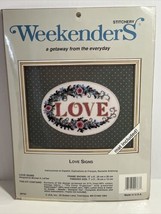 Vintage Weekenders Cross Stitch Kit “LOVE” Signs With Mat Included!  00763 - £7.25 GBP
