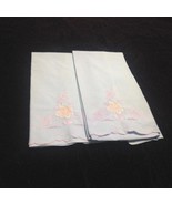 2 Vintage Blue Embroidered Pillowcases - $49.00