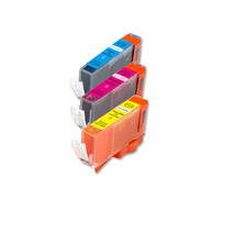 3 Pk Color Ink Set + Smart Chip For Canon Cli-226 Ip4920 Mg5220 Mg5320 - £11.79 GBP