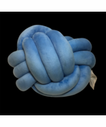 Mainstay Cushions Infinity Knot Pillow Cobalt Blue Aquamarine Tubular De... - $53.50 CAD
