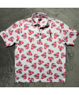USAG U Suck At Golf Polo Shirt Mens XL Hibiscus Floral All Over Print AO... - $50.47 CAD